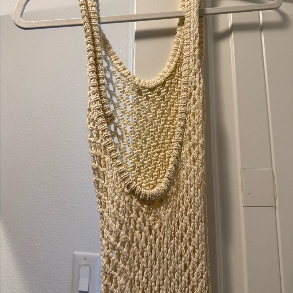 Ivory Crochet Maxi Dress Monday Swimwear View 4